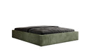 Designer upholstered bed base with storage without headboard in Corduroy
