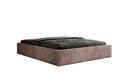 Designer upholstered bed base with storage without headboard in Corduroy