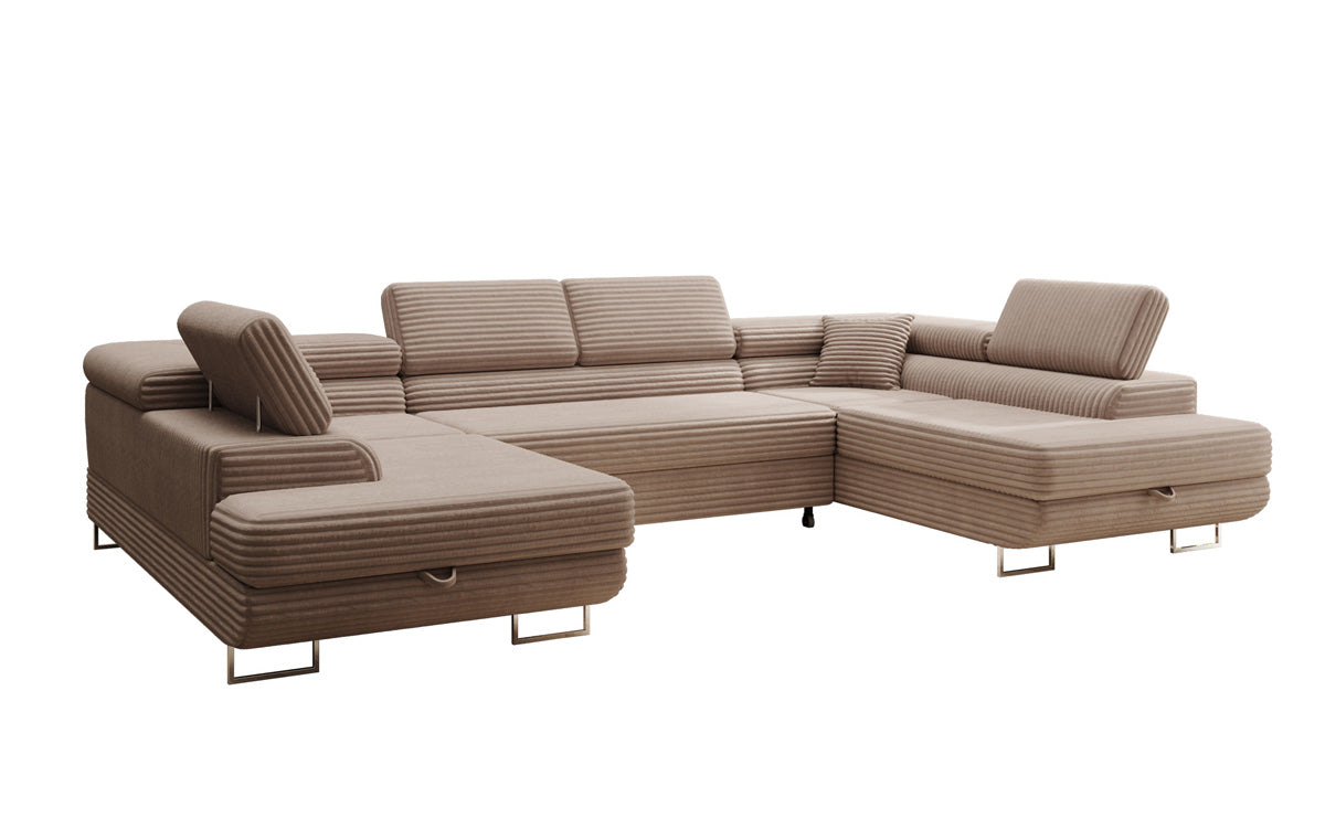Designer Sofa Vigo mit Schlaf - und Klappfunktion in Cord
