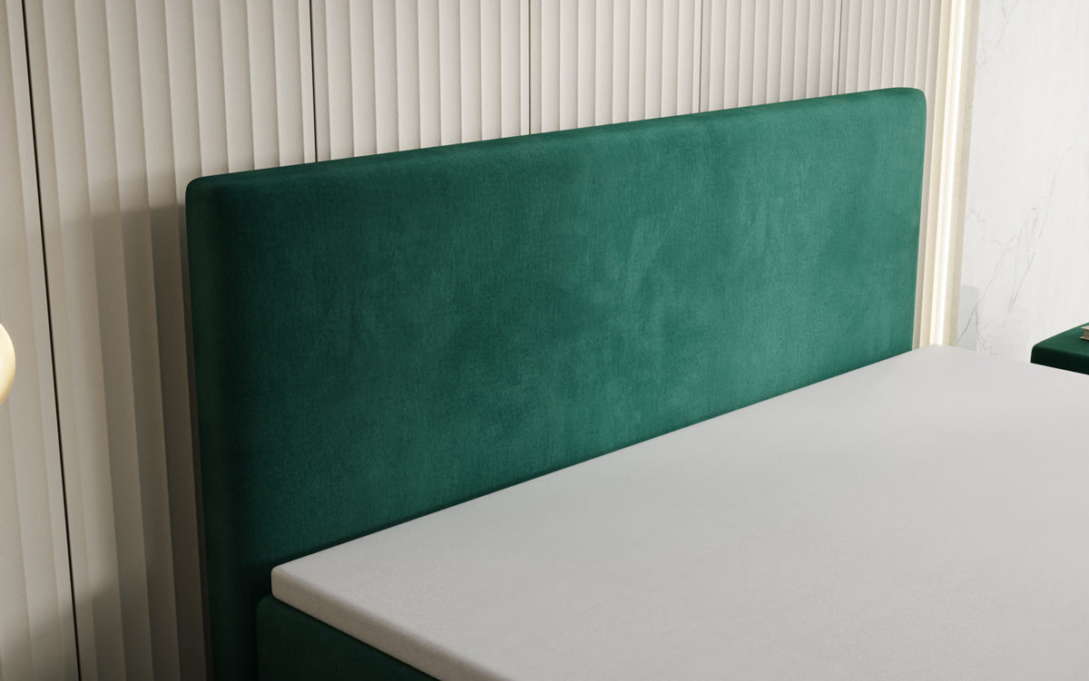 Kubo box spring bed with storage in velvet