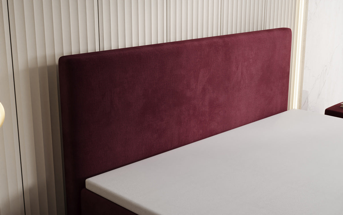 Kubo box spring bed with storage in velvet