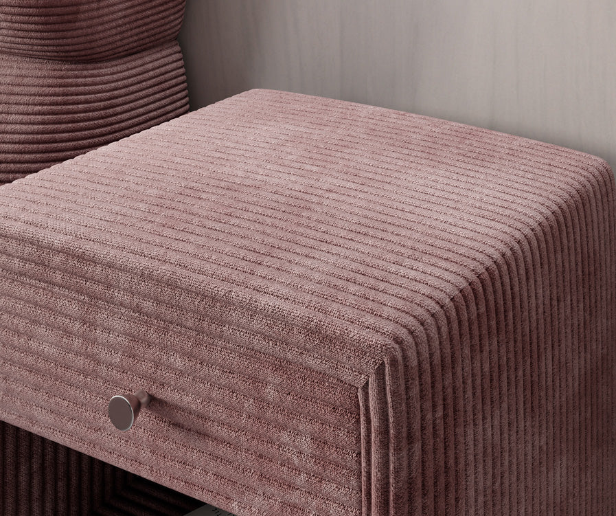 Designer Nachttisch Amy in Cord