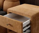 Designer bedside table Amy in corduroy