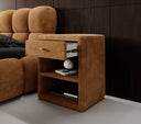 Designer bedside table Amy in corduroy