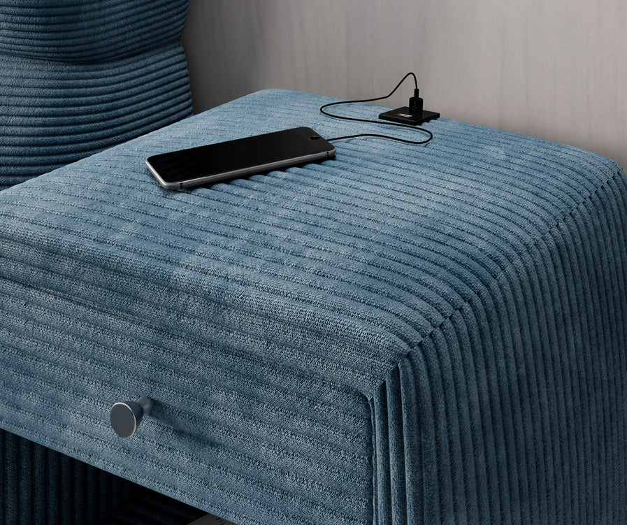 Designer bedside table Lilly with USB connection in cord