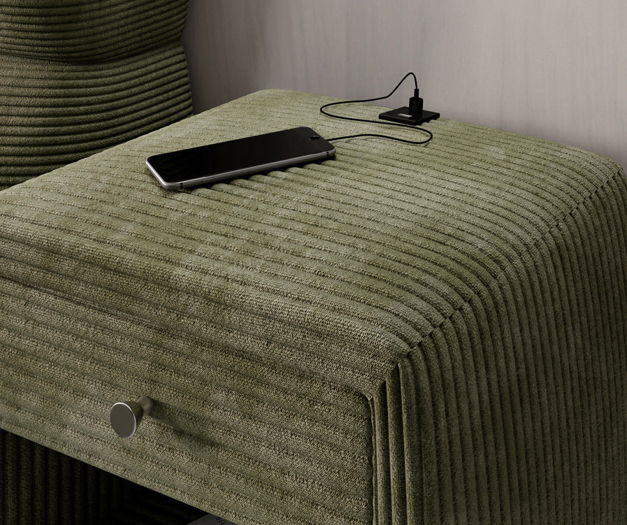 Designer bedside table Lilly with USB connection in cord