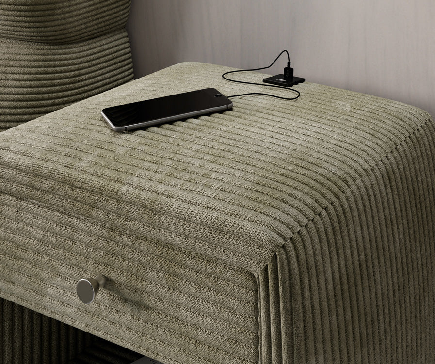 Designer bedside table Lilly with USB connection in cord