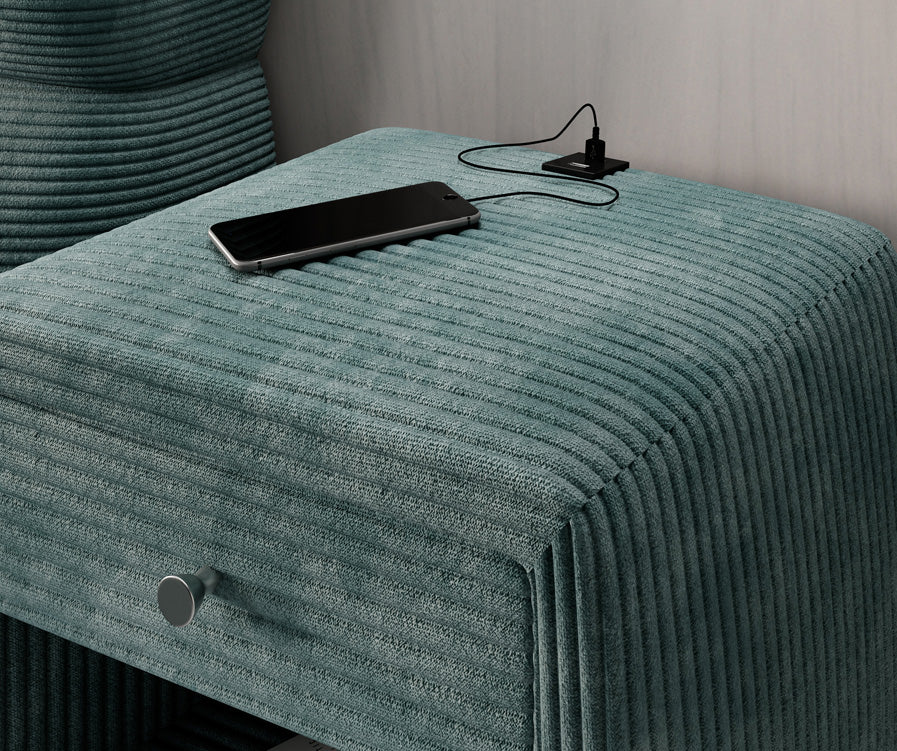Designer bedside table Lilly with USB connection in cord