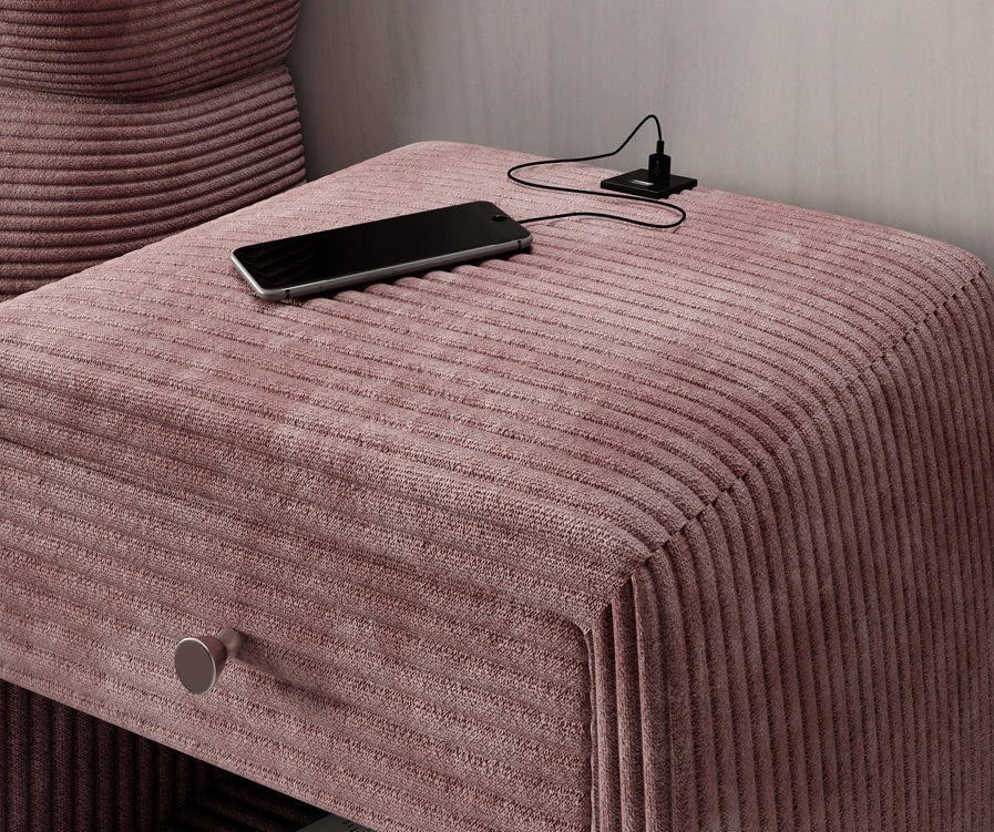 Designer bedside table Lilly with USB connection in cord