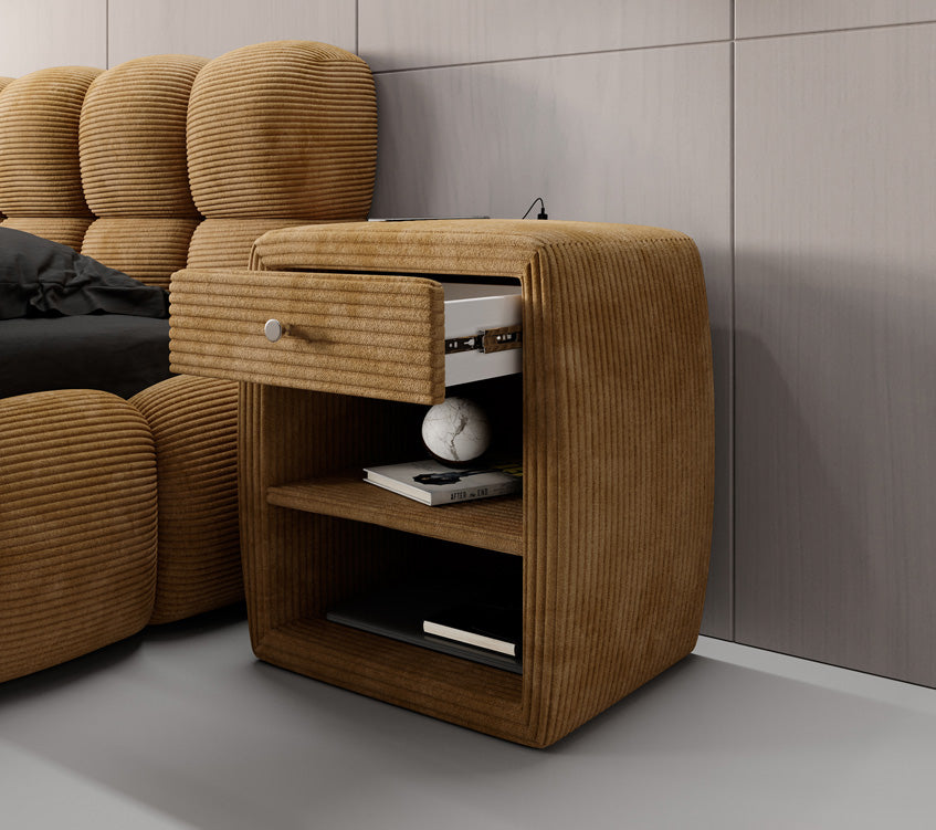 Designer bedside table Lilly with USB connection in cord
