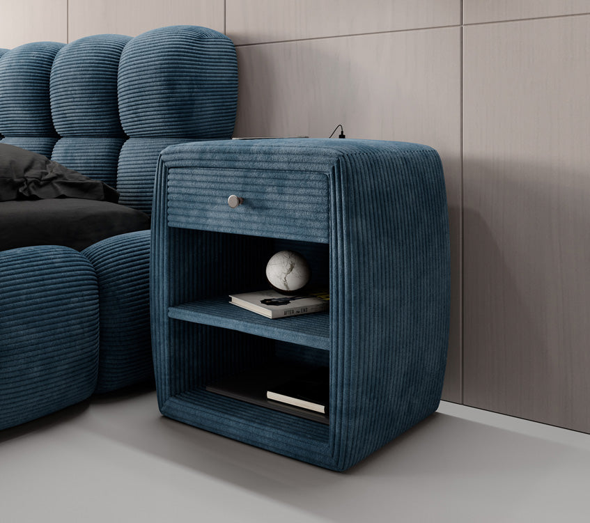 Designer bedside table Lilly with USB connection in cord