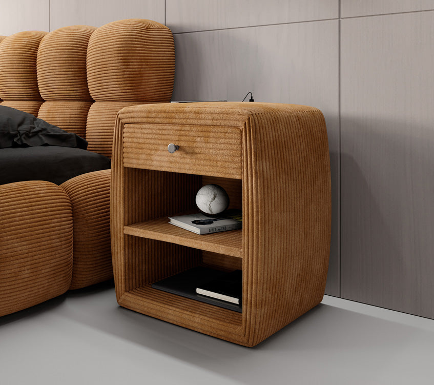Designer bedside table Lilly with USB connection in cord
