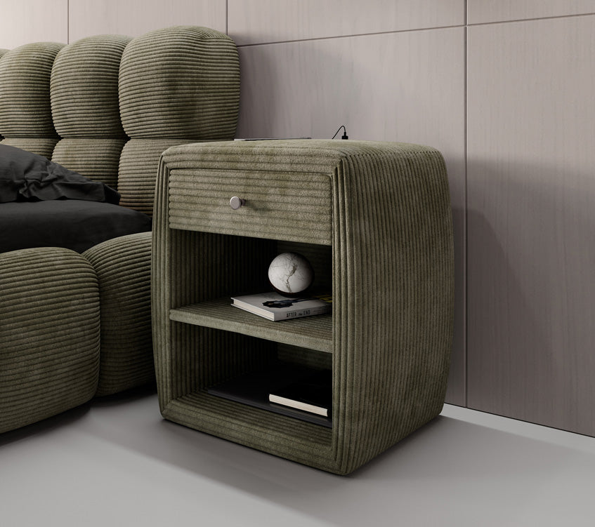 Designer bedside table Lilly with USB connection in cord