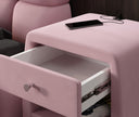 Designer bedside table Lilly with USB port in velvet