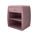 Designer bedside table Lilly with USB port in velvet