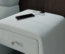 Designer bedside table Lilly with USB port in velvet