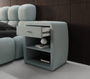 Designer bedside table Lilly with USB port in velvet