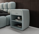 Designer bedside table Lilly with USB port in velvet