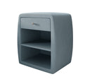 Designer bedside table Lilly with USB port in velvet