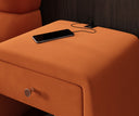 Designer bedside table Lilly with USB port in velvet