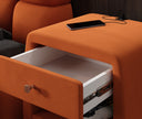 Designer bedside table Lilly with USB port in velvet