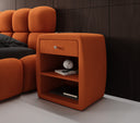 Designer bedside table Lilly with USB port in velvet