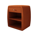 Designer bedside table Lilly with USB port in velvet