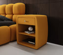 Designer bedside table Lilly with USB port in velvet