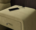 Designer bedside table Lilly with USB port in velvet