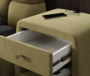 Designer bedside table Lilly with USB port in velvet