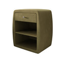 Designer bedside table Lilly with USB port in velvet