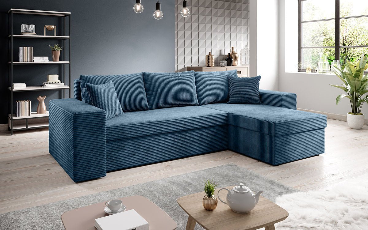 Designer Denver Cord Sofa with Sleeping and Folding Function