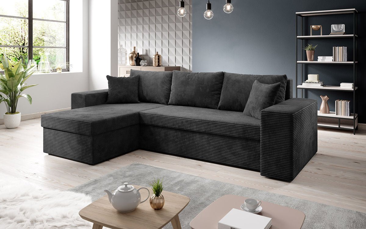 Designer Denver Cord Sofa with Sleeping and Folding Function