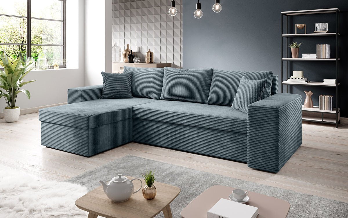 Designer Denver Cord Sofa with Sleeping and Folding Function