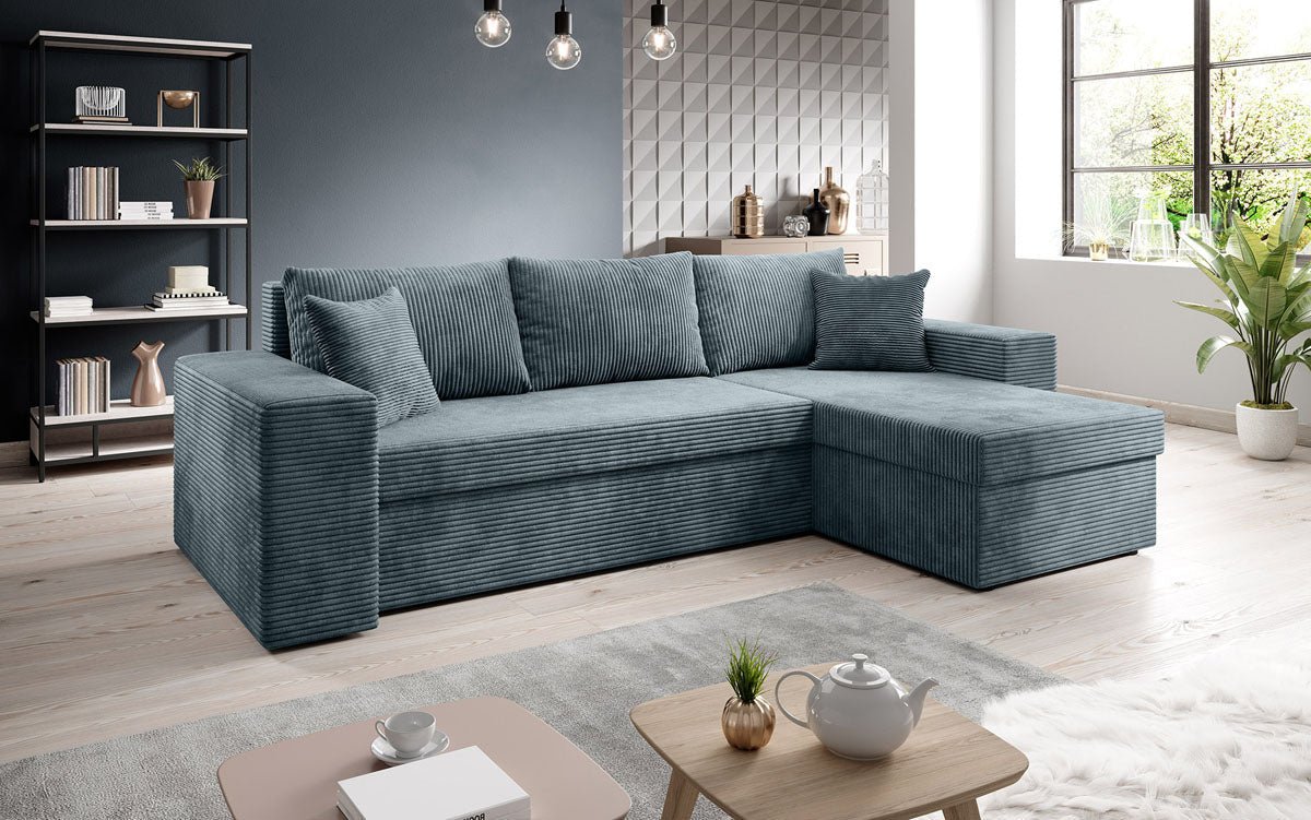 Designer Denver Cord Sofa with Sleeping and Folding Function