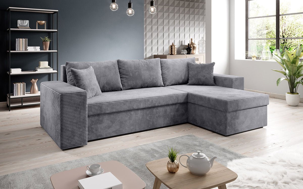 Designer Denver Cord Sofa with Sleeping and Folding Function