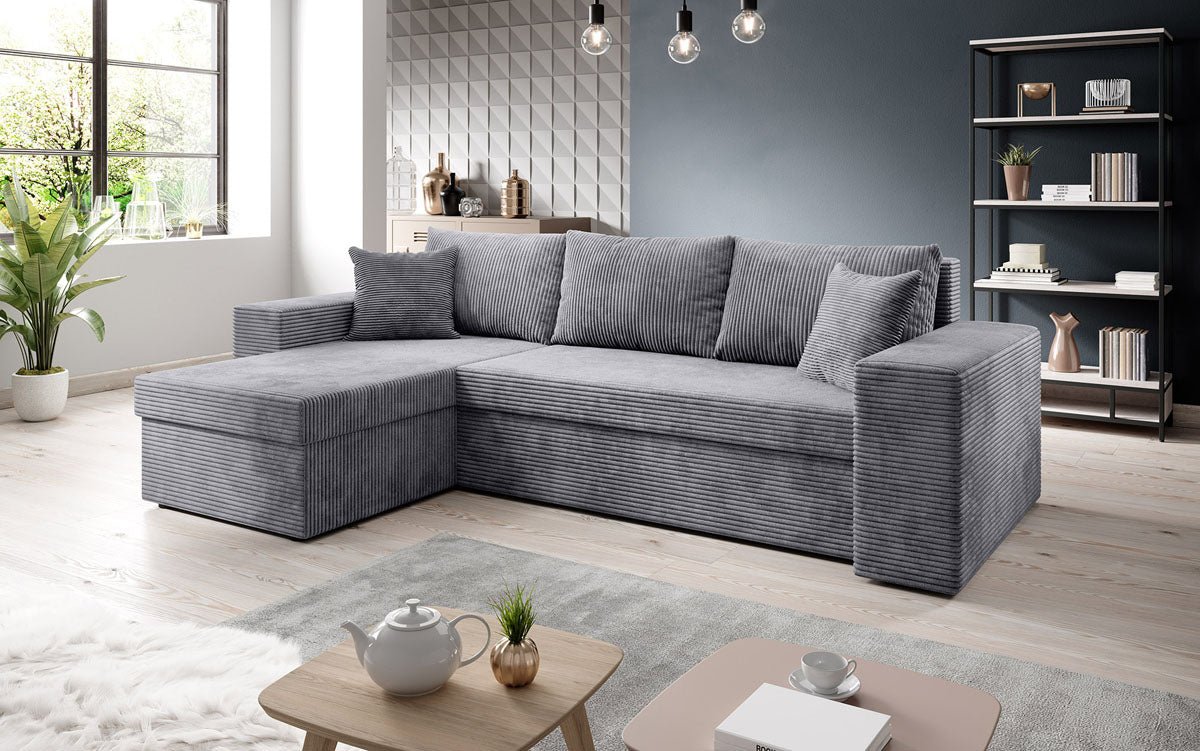 Designer Denver Cord Sofa with Sleeping and Folding Function