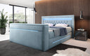 Pluto Boxspring Bed with TV Lift, RGB, and Storage