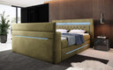 Pluto Boxspring Bed with TV Lift, RGB, and Storage