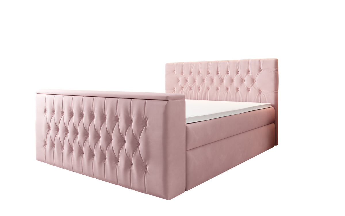 Velano Box Spring Bed with TV Lift and Storage Space