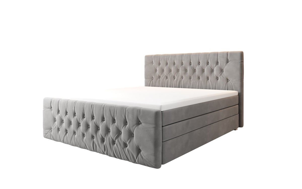 Box spring bed Velutto with storage - Chesterfield style