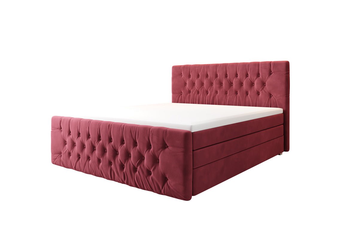 Box spring bed Velutto with storage - Chesterfield style