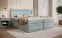 Minera Box Spring Bed with LED, USB, and Storage