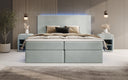 Voyage Boxspring Bed with LED and Storage in Velvet