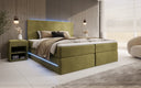 Voyage Boxspring Bed with LED and Storage in Velvet