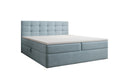 Lux velvet box spring bed with storage