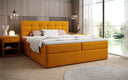 Lux velvet box spring bed with storage