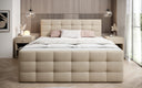 Luxor Box Spring Bed in Faux Leather with Storage