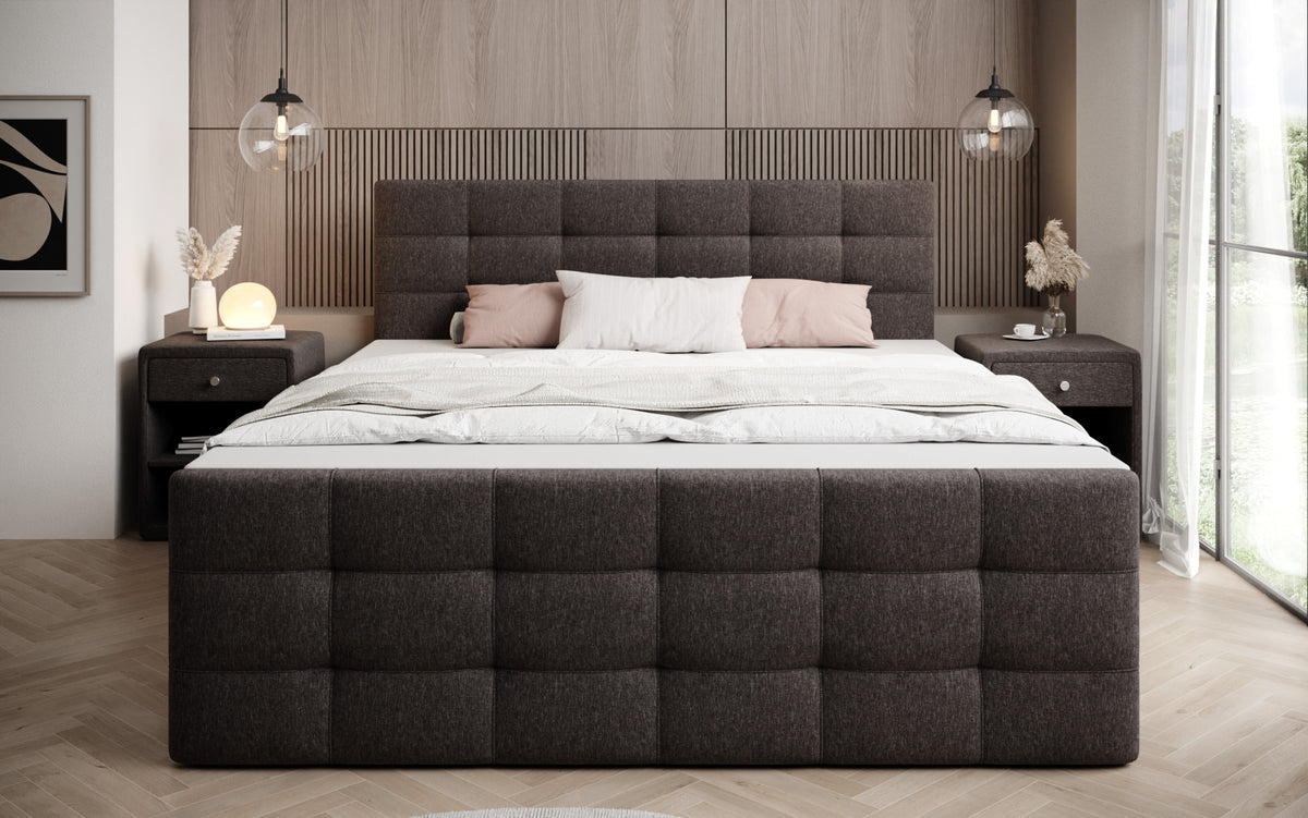 Boxspringbett Luxor Stoff mit Stauraum