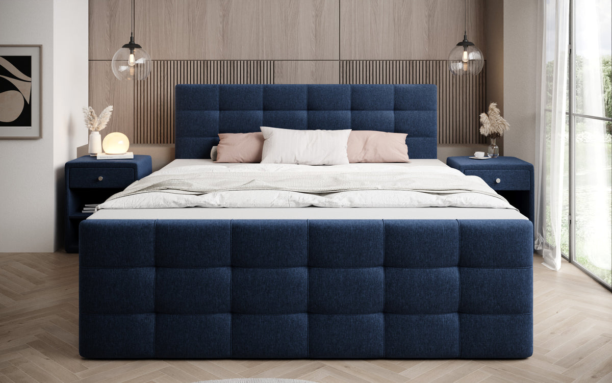 Boxspringbett Luxor Stoff mit Stauraum